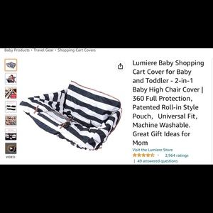 lumiere handy 2 in 1 shopping cart cover msrp $40 lk nw beauty black white brown
